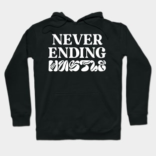 Never Ending Hustle Mens black back print tshirt Hoodie